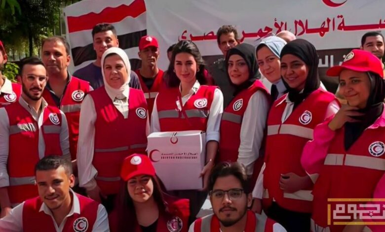 ياسمين صبري تدعم الشعب الفلسطيني بالتطوع في الهلال الأحمر
