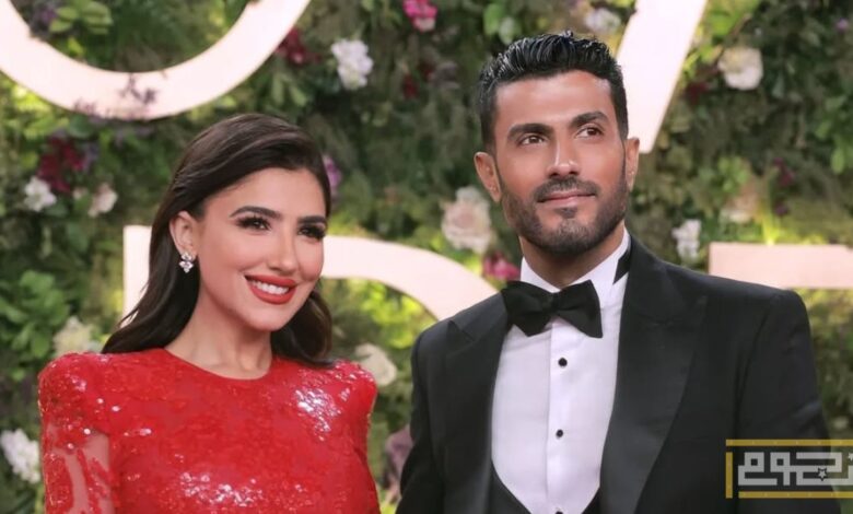 مي عمر ومحمد سامي يحتفلان بجائزة جوي أوورد