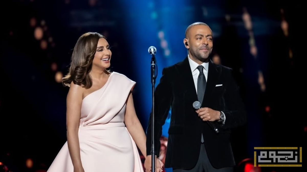 تامر عاشور يدعم أنغام في حفله بمدينة العلمين