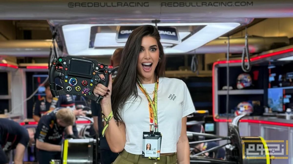 ياسمين صبري تستمر في حضور سباقات الفورمولا 1